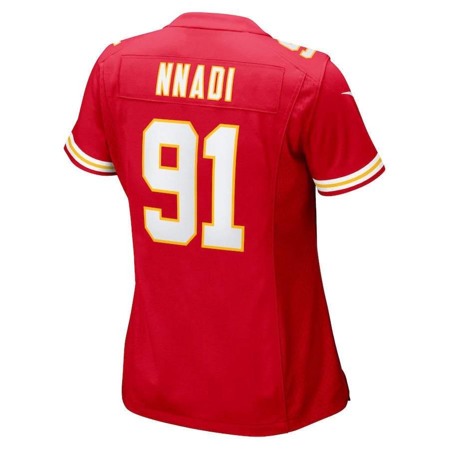Derrick Nnadi #91 Kansas City Chiefs Super Bowl LIX Women's Jersey - Red