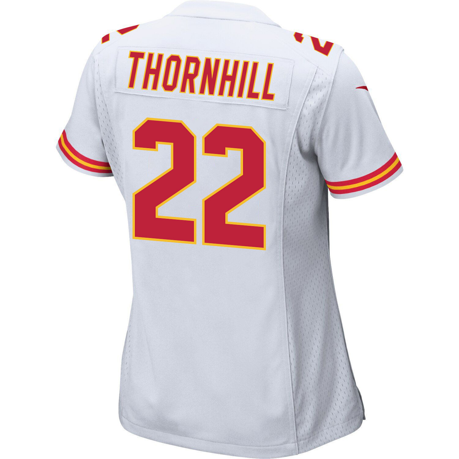 Juan Thornhill 22 Kansas City Chiefs Super Bowl LVII Champions 3 Stars Women Game Jersey - White