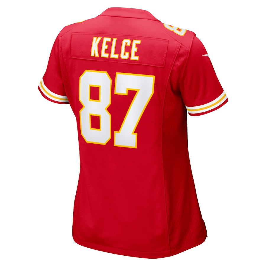Travis Kelce 87 Kansas City Chiefs Super Bowl LVIII Patch Fashion Game Jersey - Red