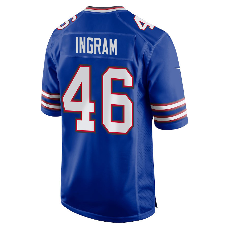 Ja'Marcus Ingram 46 Buffalo Bills Super Bowl LIX New Orleans Patch Game Men Jersey - Royal