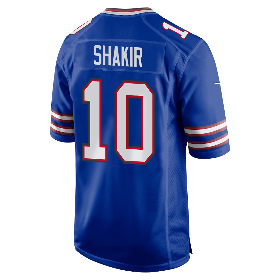 Khalil Shakir 10 Buffalo Bills Super Bowl LIX New Orleans Patch Game Men Jersey - Royal