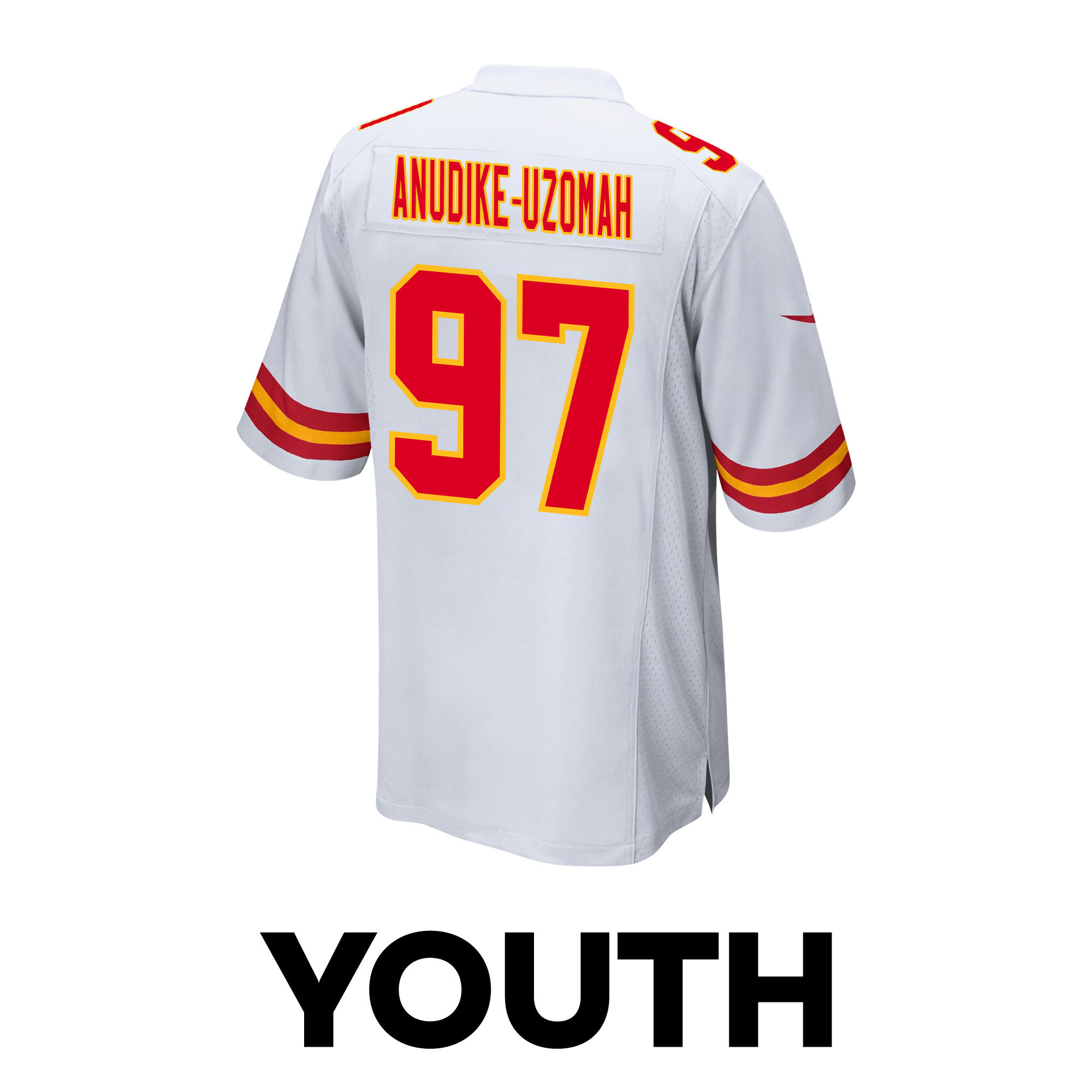 Felix Anudike-Uzomah 97 Kansas City Chiefs Super Bowl LVIII Patch Game YOUTH Jersey - White