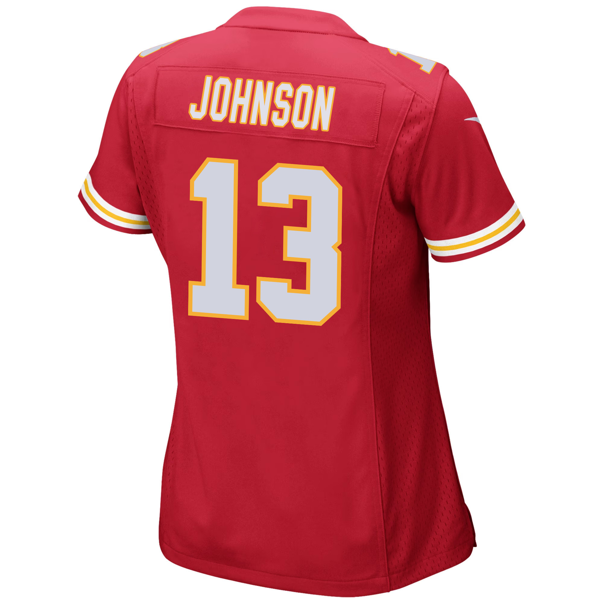 Nazeeh Johnson 13 Kansas City Chiefs Super Bowl LVIII Patch Game Women Jersey - Red