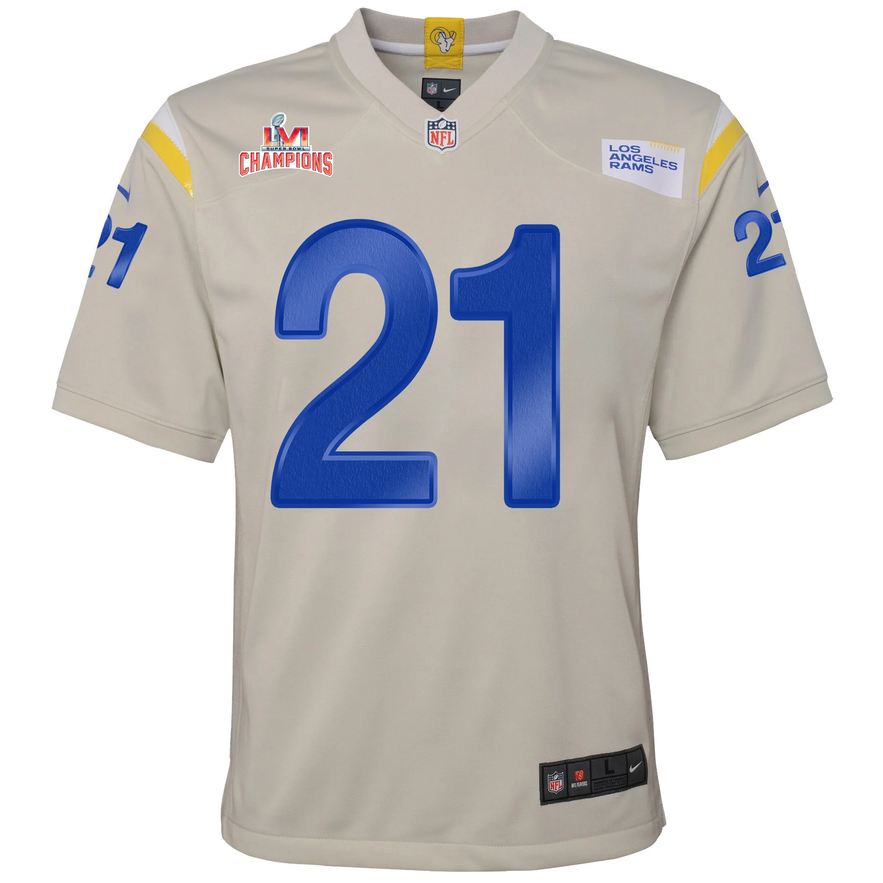 Super Bowl LVI Champions Los Angeles Rams Dont'e Deayon 21 Bone Youth's Jersey Jersey