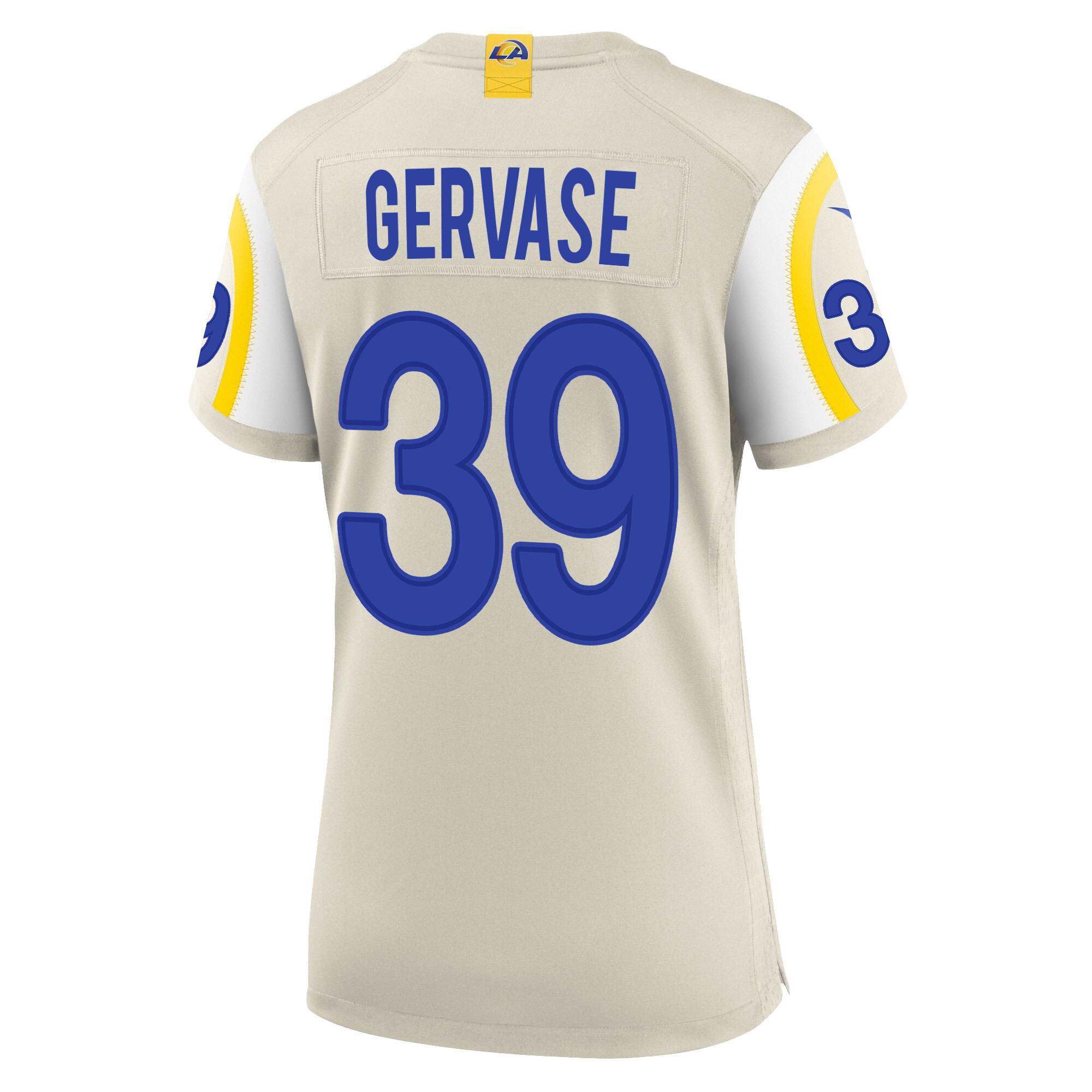 Super Bowl LVI Champions Los Angeles Rams Jake Gervase 39 Bone Women's Jersey Jersey
