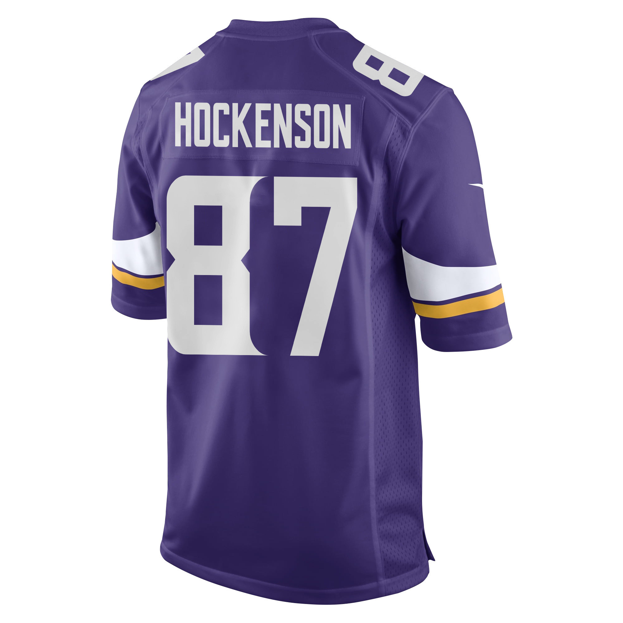 T.J. Hockenson 87 Minnesota Vikings Super Bowl LIX New Orleans Patch Game Men Jersey - Purple