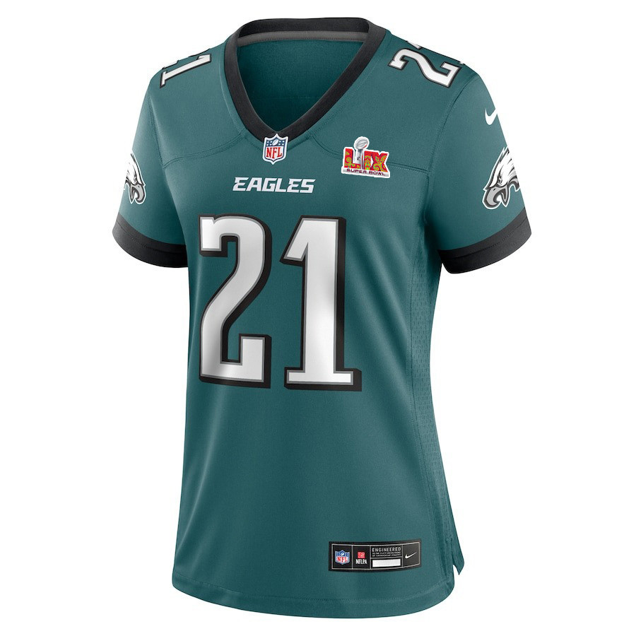 Sydney Brown #21 Philadelphia Eagles Super Bowl LIX Women's Jersey - Midnight Green