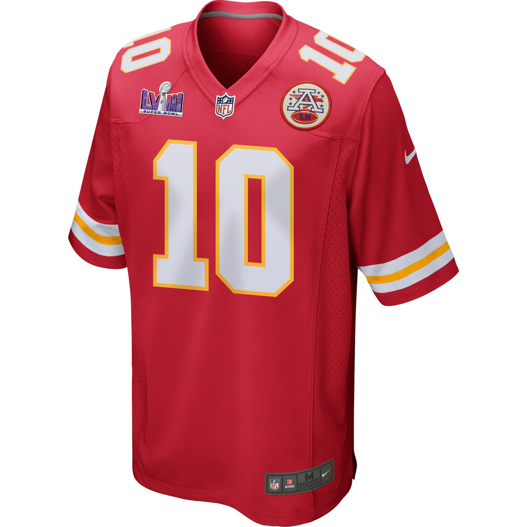Isiah Pacheco 10 Kansas City Chiefs Super Bowl LVIII Patch Game Men Jersey - Red