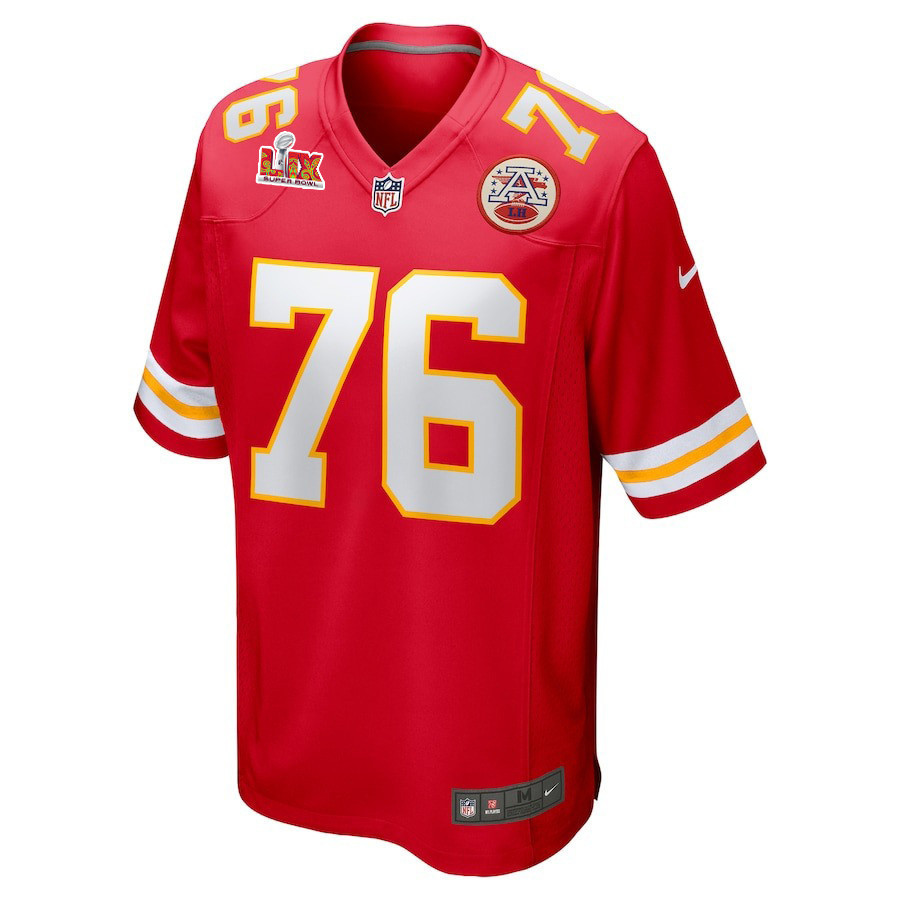 Kingsley Suamataia #76 Kansas City Chiefs Super Bowl LIX YOUTH Jersey - Red