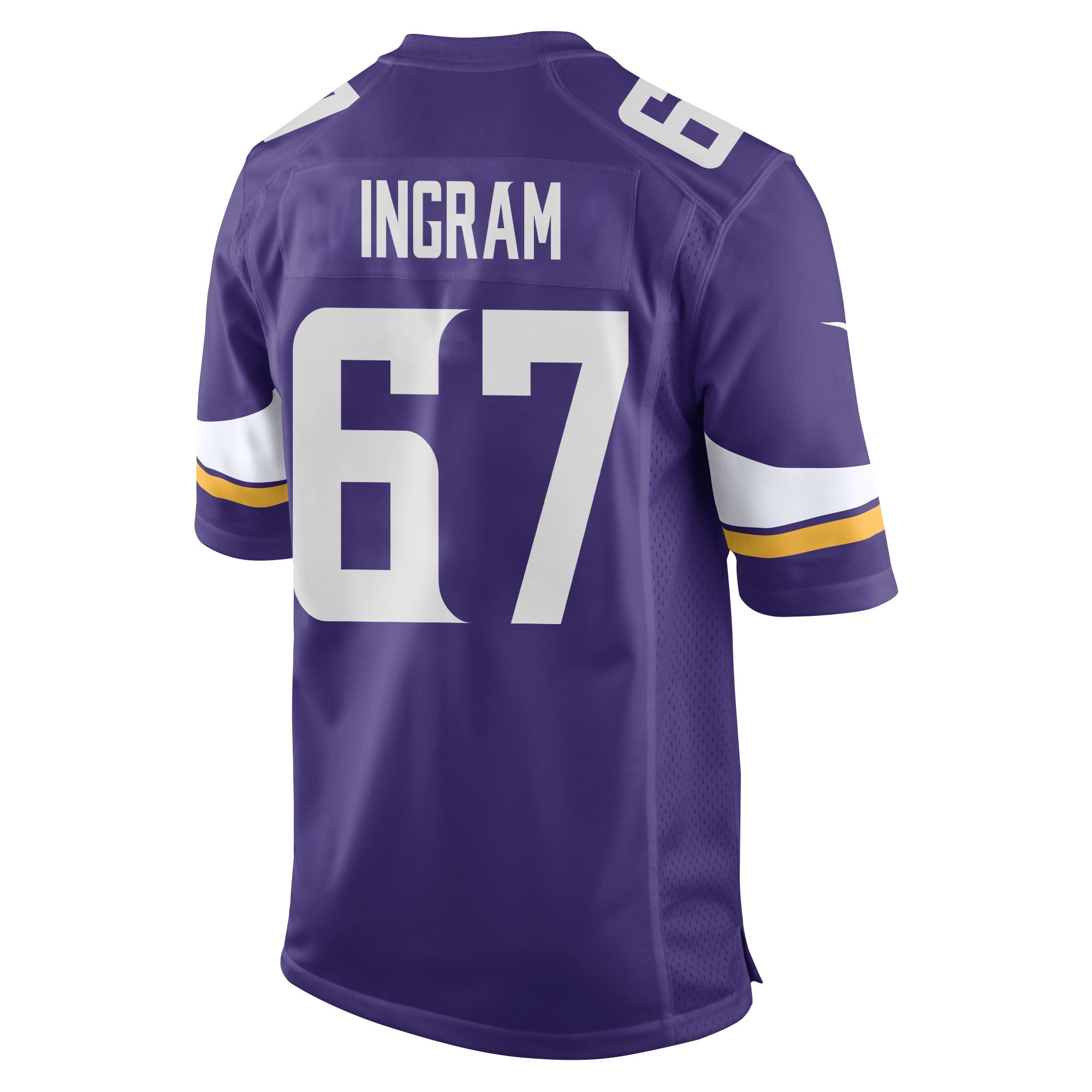 Ed Ingram 67 Minnesota Vikings Super Bowl LIX New Orleans Patch Game Men Jersey - Purple