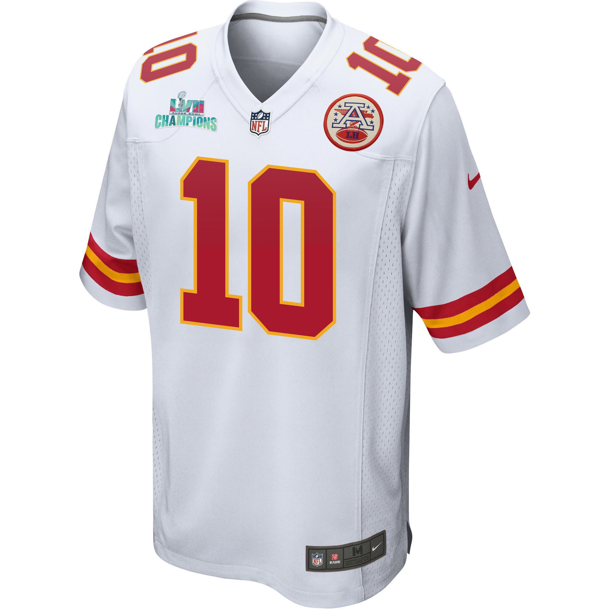 Isiah Pacheco 10 Kansas City Chiefs Super Bowl LVII Champions Men Game Jersey - White