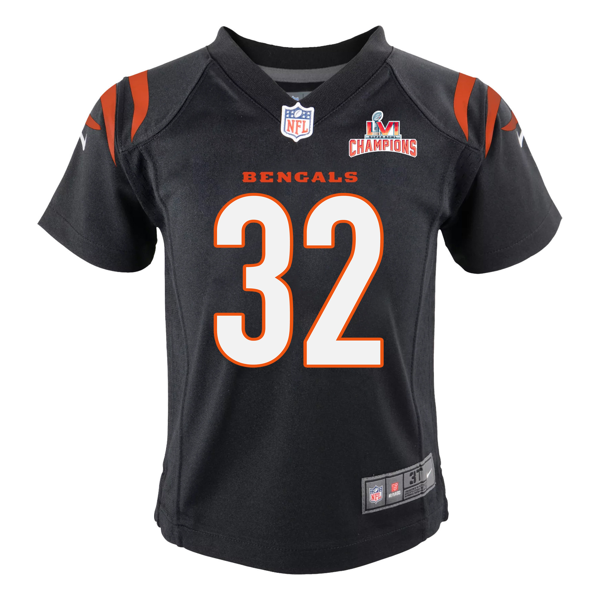 Super Bowl LVI Champions Cincinnati Bengals Trayveon Williams 32 Black Youth's Jersey Jersey