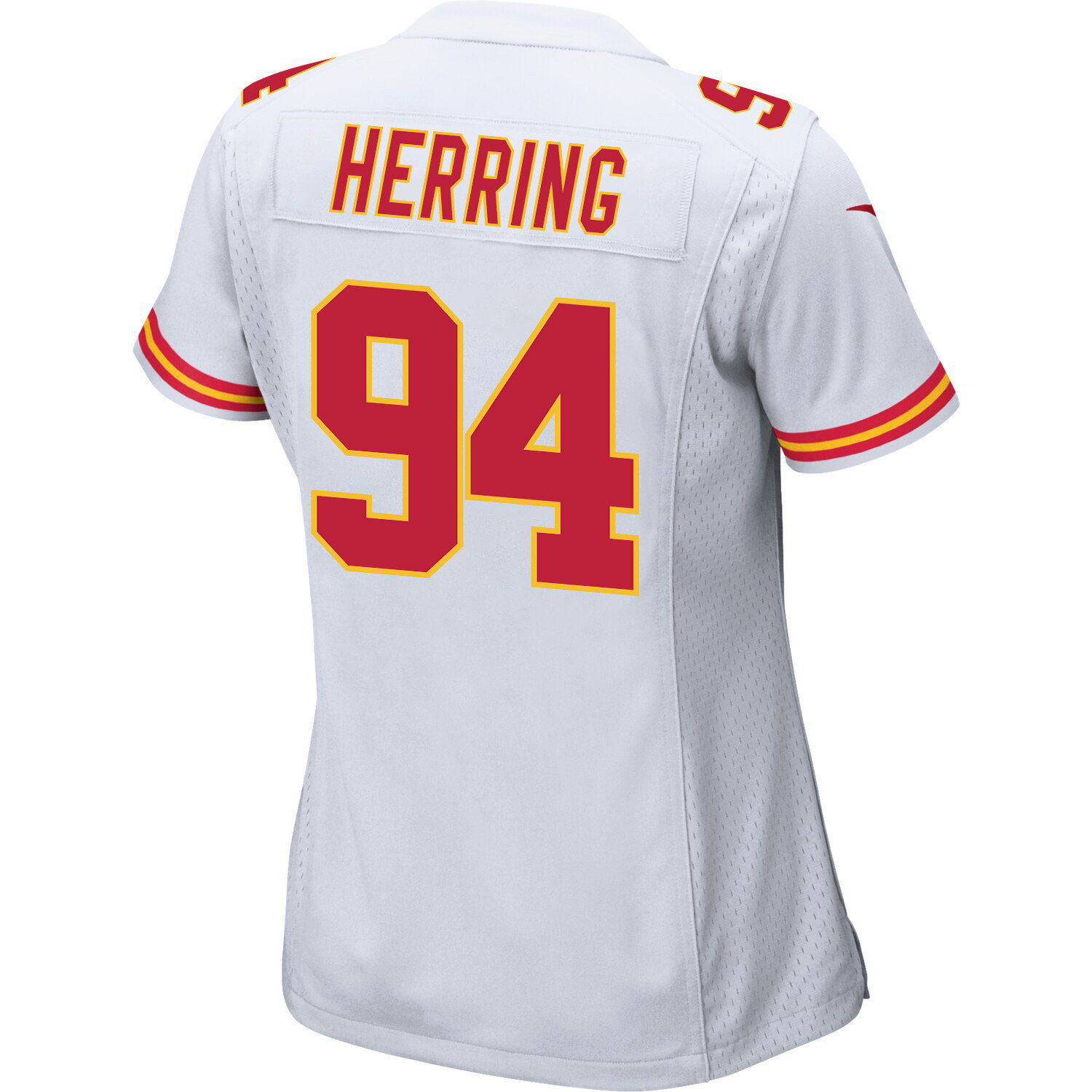 Malik Herring 94 Kansas City Chiefs Super Bowl LVII Champions 3 Stars Women Game Jersey - White