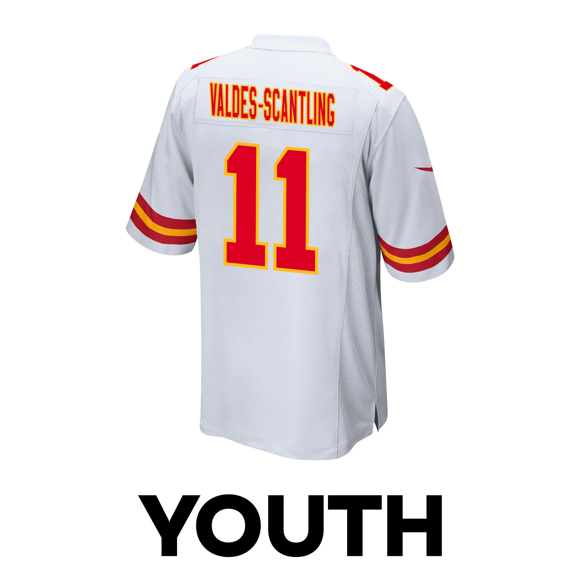 Marquez Valdes-Scantling 11 Kansas City Chiefs Super Bowl LVIII Patch Game YOUTH Jersey - White