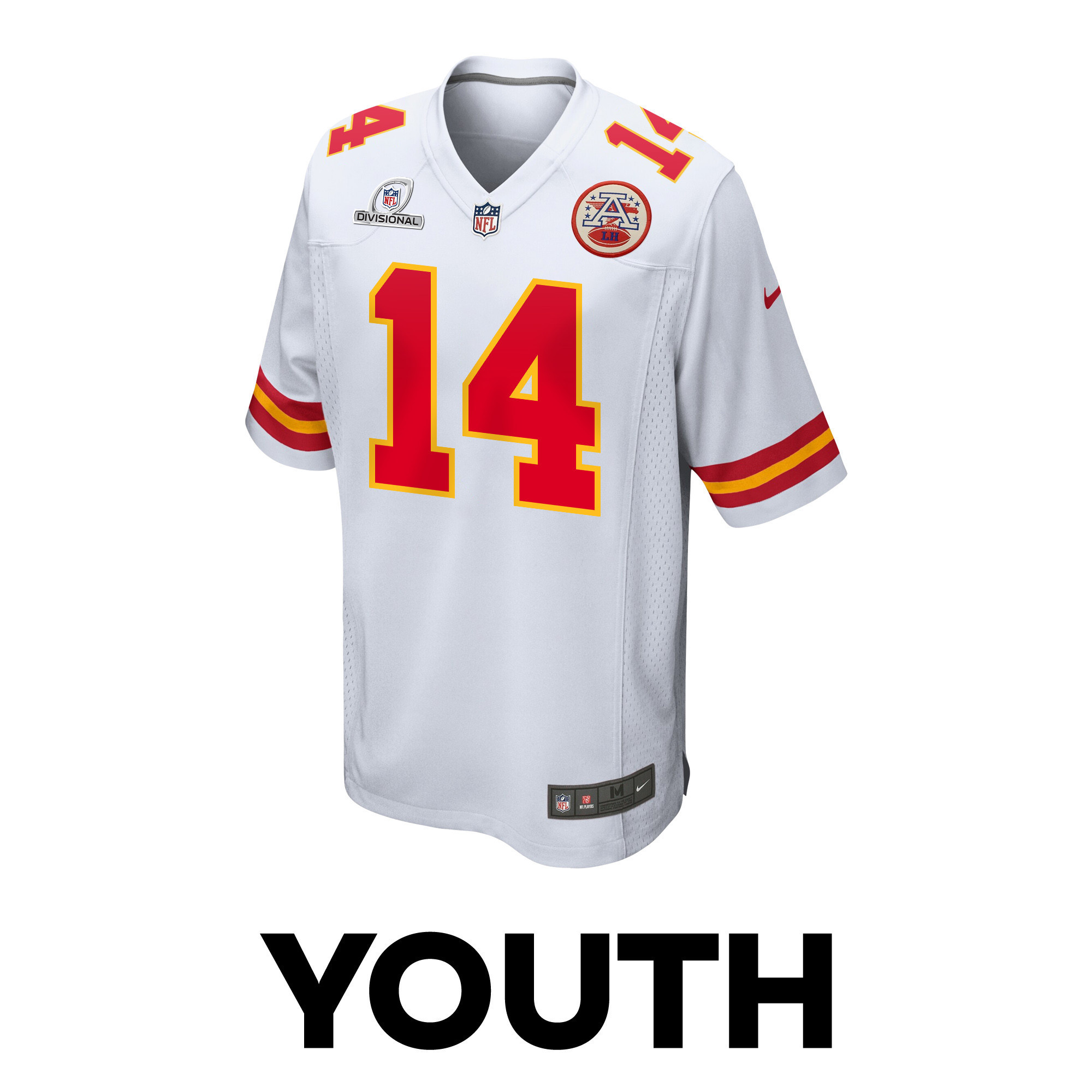 Cornell Powell 14 Kansas City Chiefs Super Bowl LVIII Patch Game YOUTH Jersey - White