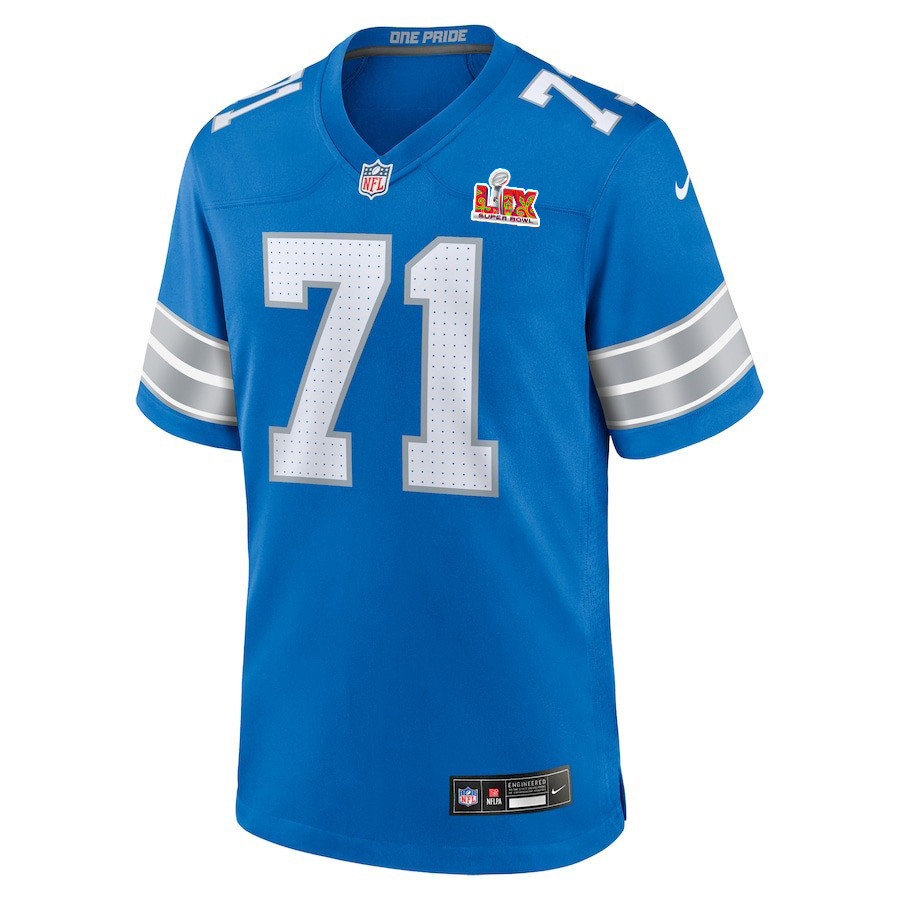 Kevin Zeitler #71 Detroit Lions Super Bowl LIX Jersey - Men's - Blue
