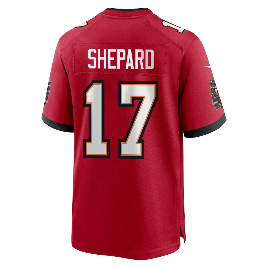 Sterling Shepard 17 Tampa Bay Buccaneers Super Bowl LIX New Orleans Patch Game Men Jersey - Red