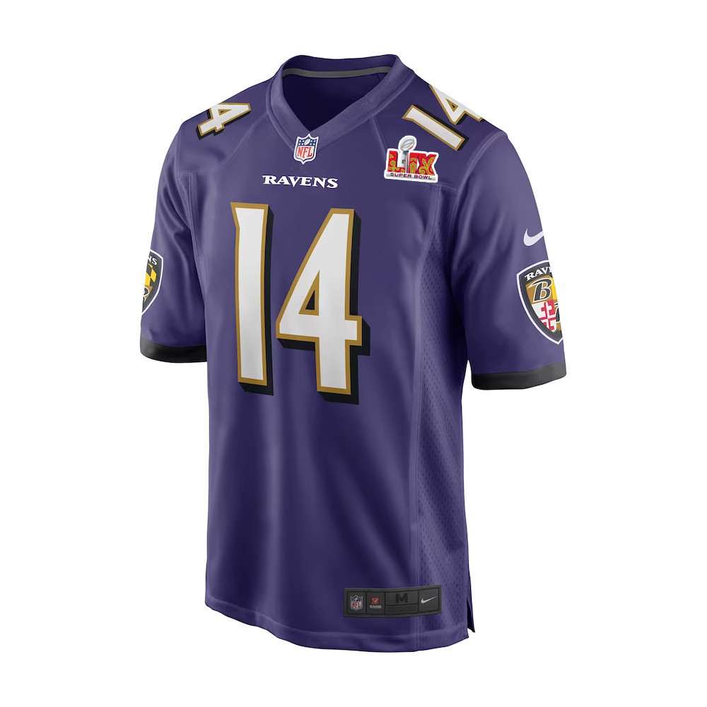 Kyle Hamilton #14 Baltimore Ravens Super Bowl LIX Jersey - Men's - Purple