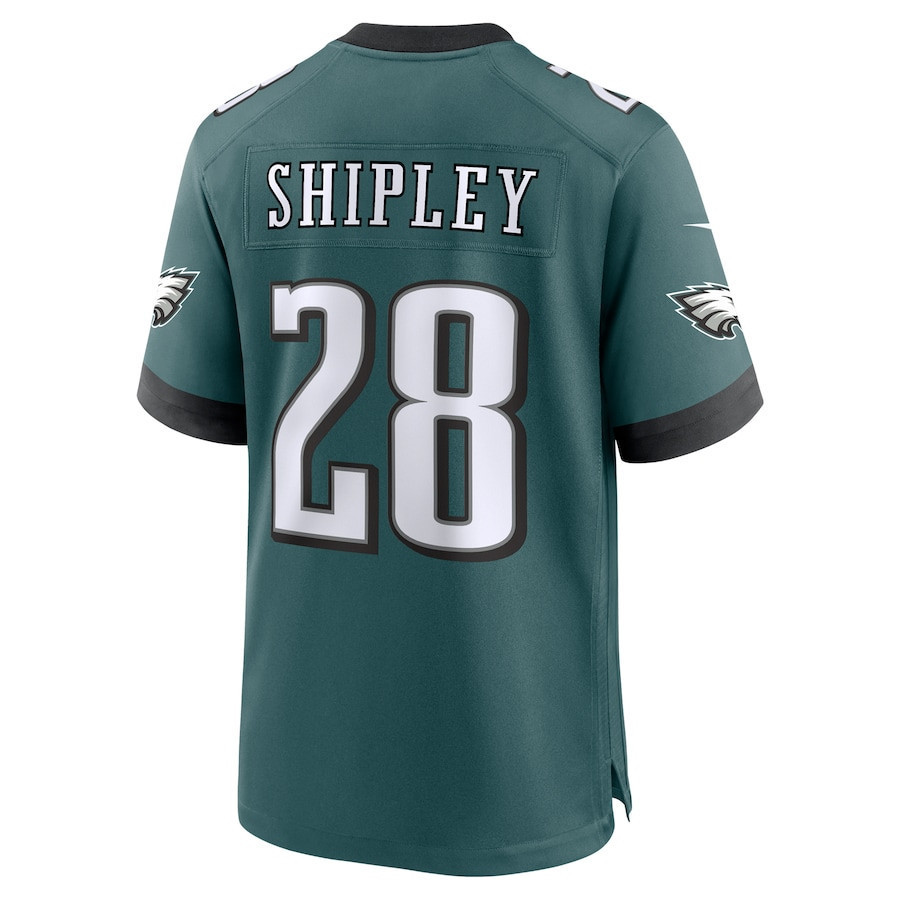Will Shipley #28 Philadelphia Eagles Super Bowl LIX YOUTH Jersey - Midnight Green