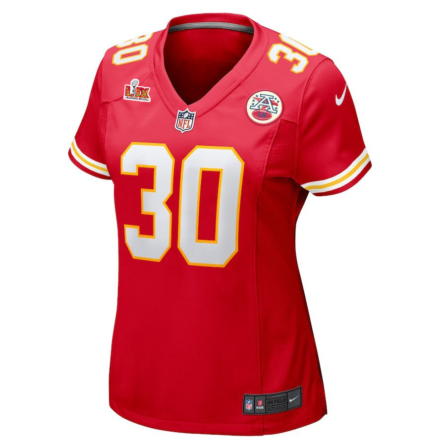 Chris Roland-Wallace #30 Kansas City Chiefs Super Bowl LIX Women's Jersey - Red