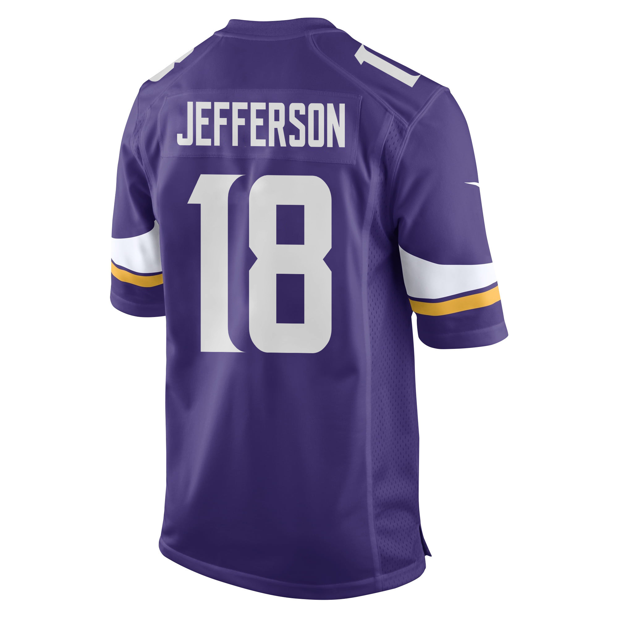 Justin Jefferson 18 Minnesota Vikings Super Bowl LIX New Orleans Patch Game Men Jersey - Purple