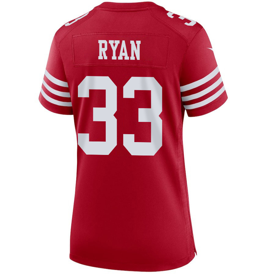 Logan Ryan 33 San Francisco 49ers Super Bowl LVIII Patch Game Women Jersey - Scarlet