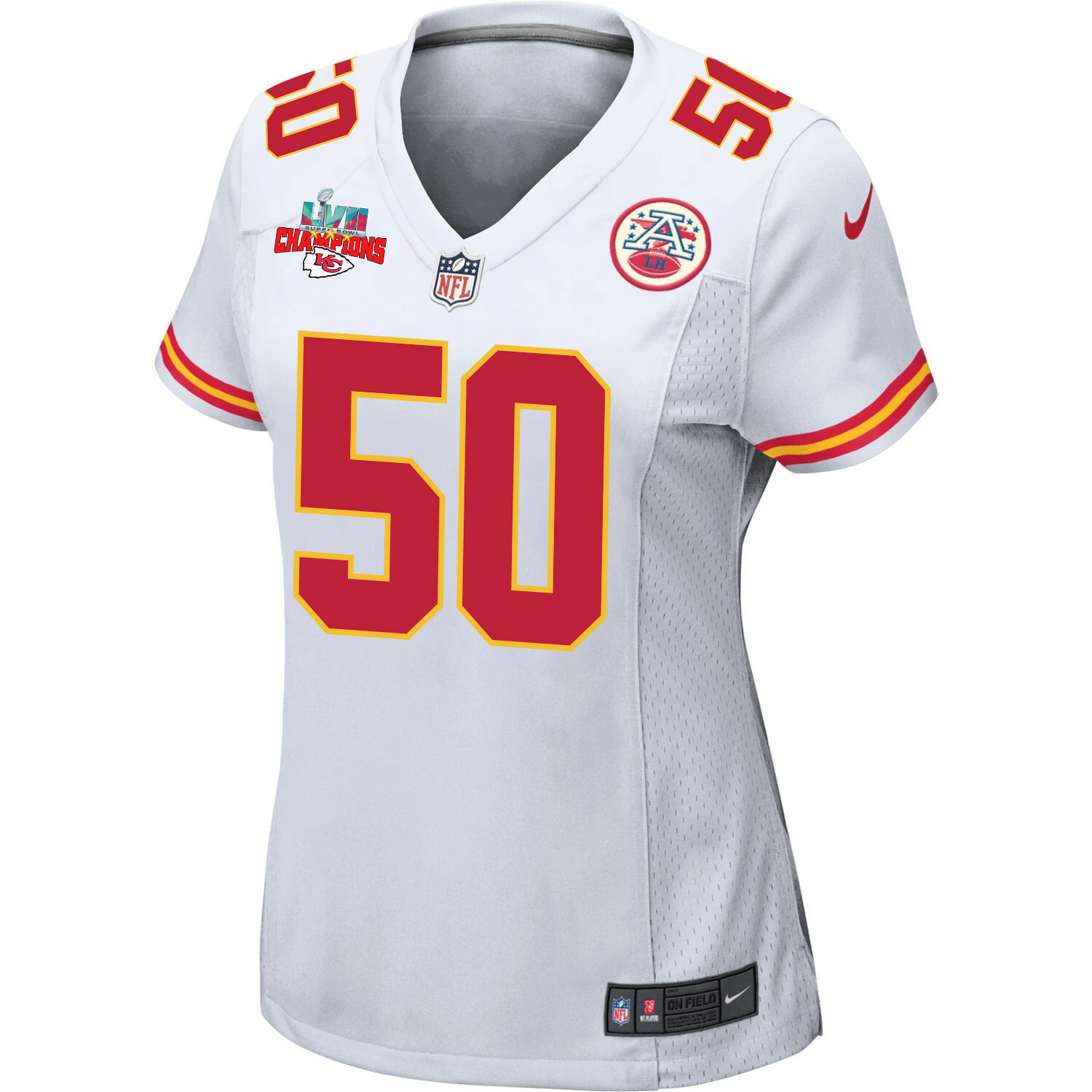Willie Gay 50 Kansas City Chiefs Super Bowl LVII Champions 3 Stars Women Game Jersey - White