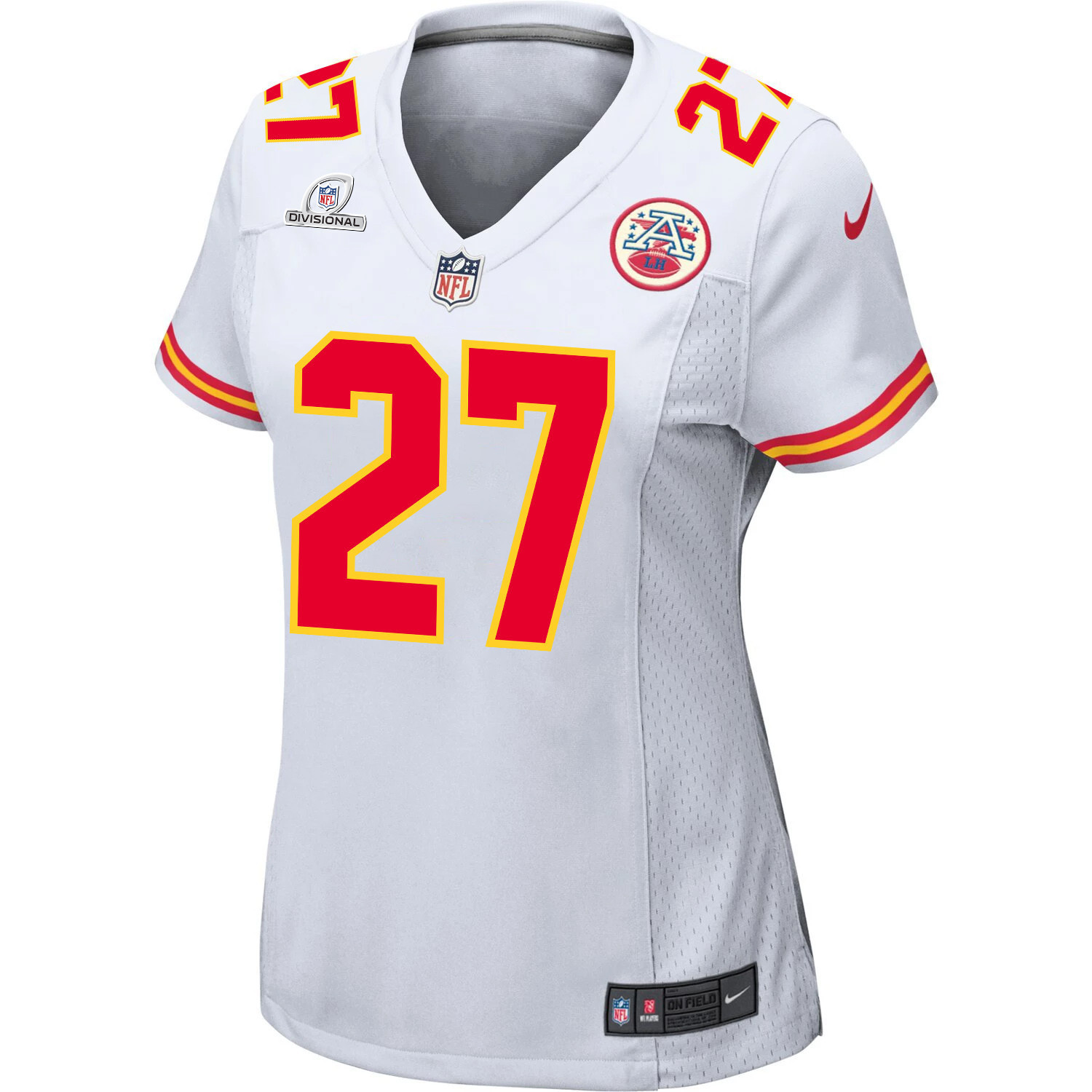Chamarri Conner 27 Kansas City Chiefs Super Bowl LVIII Patch Game Women Jersey - White