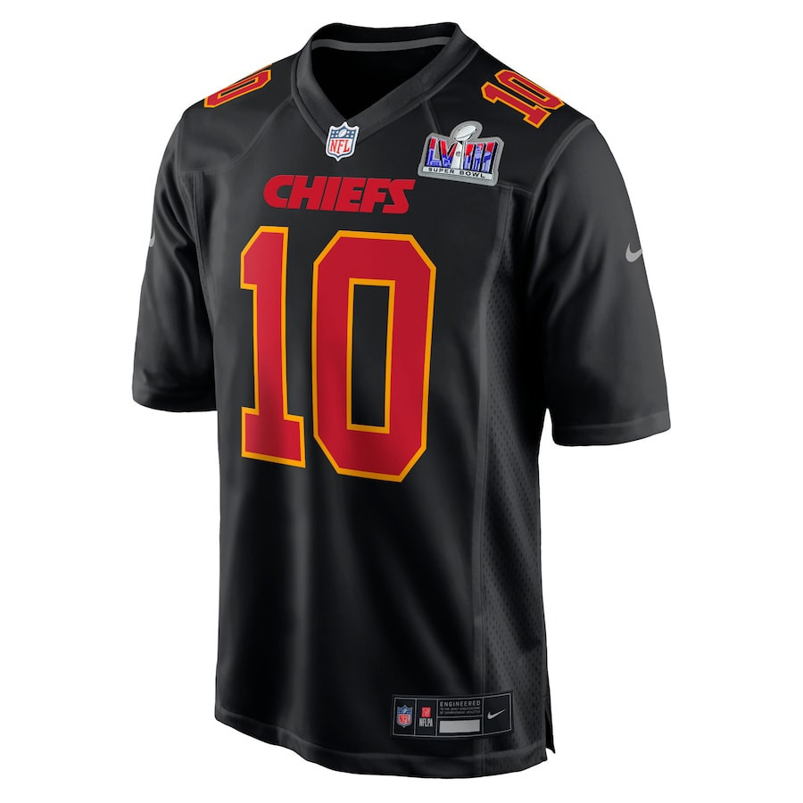 Isiah Pacheco 10 Kansas City Chiefs Super Bowl LVIII Fashion Game Men Jersey - Carbon Black