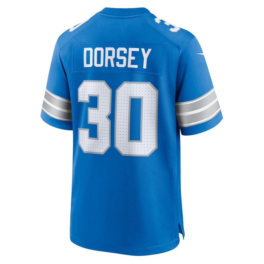 Khalil Dorsey #30 Detroit Lions Super Bowl LIX YOUTH Jersey - Blue