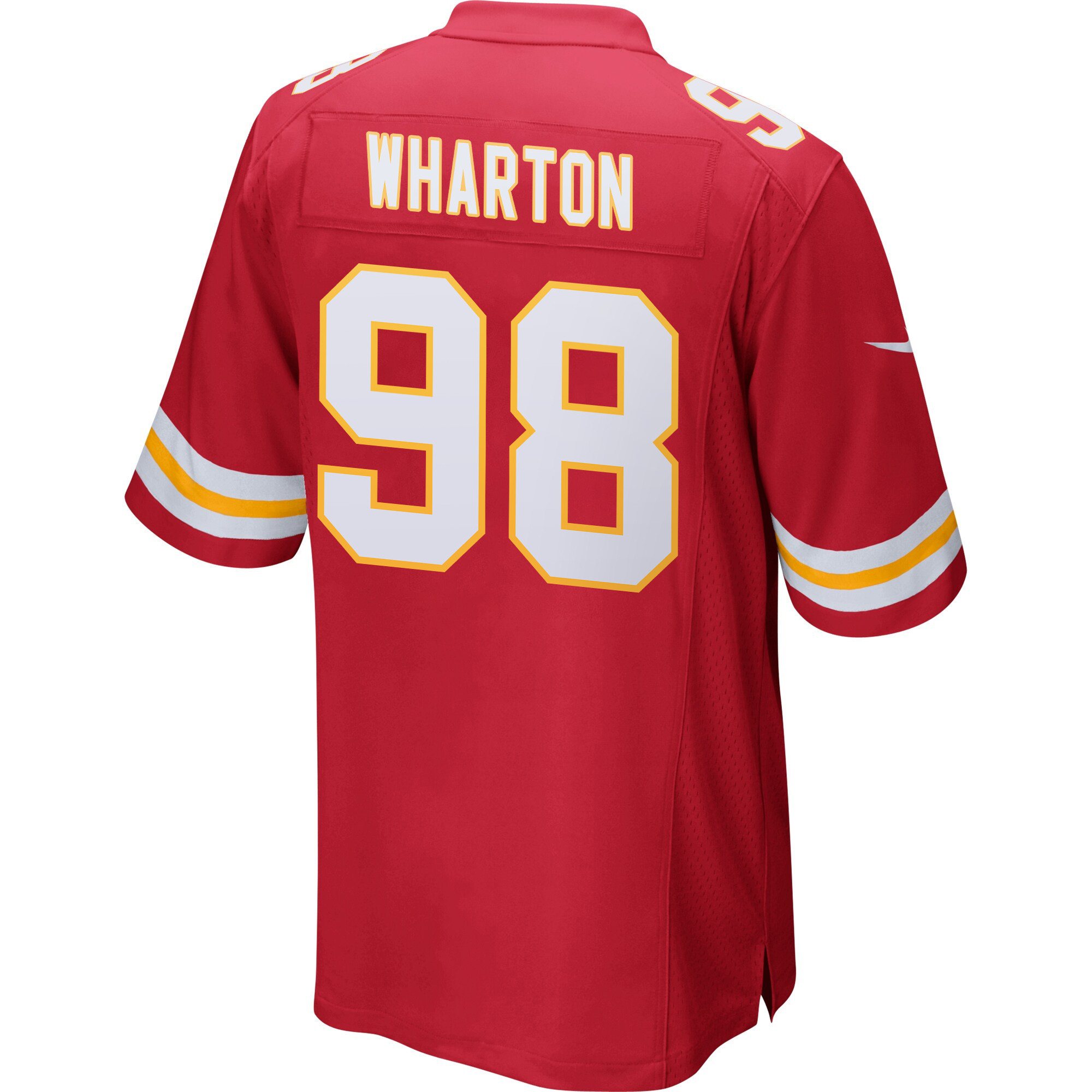 Tershawn Wharton 98 Kansas City Chiefs Super Bowl LIX New Orleans Patch Game Men Jersey - Red