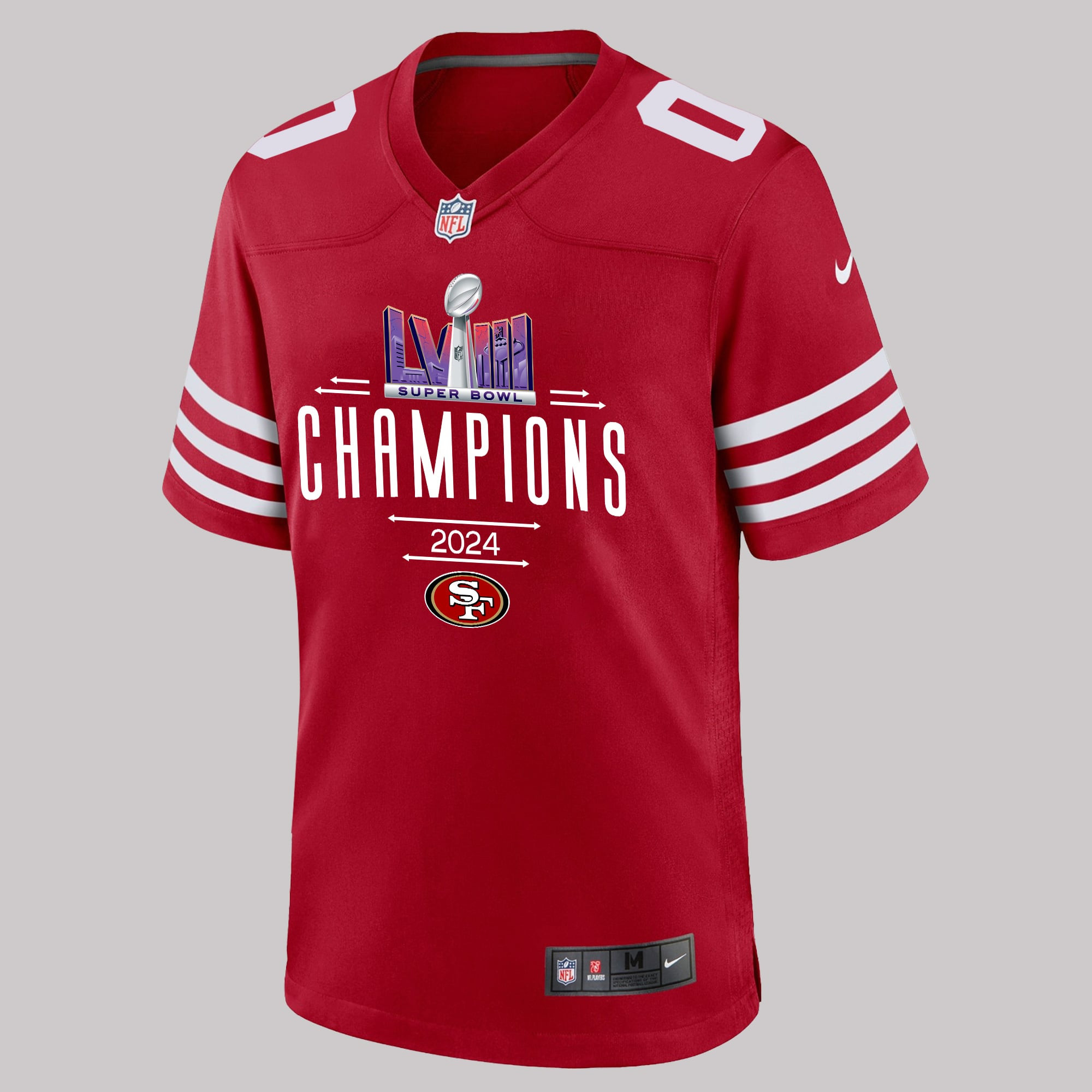 San Francisco 49ers Super Bowl LVIII Game Jersey - Men, Red V2
