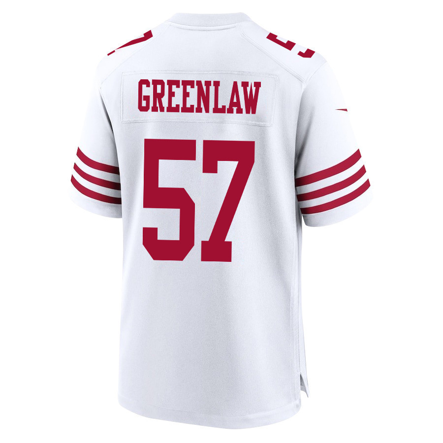 Dre Greenlaw 57 San Francisco 49ers Super Bowl LVIII Patch Game Men Jersey - White