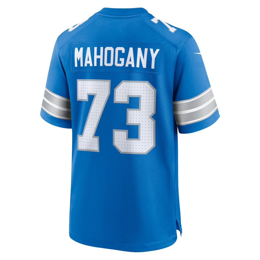 Christian Mahogany #73 Detroit Lions Super Bowl LIX YOUTH Jersey - Blue