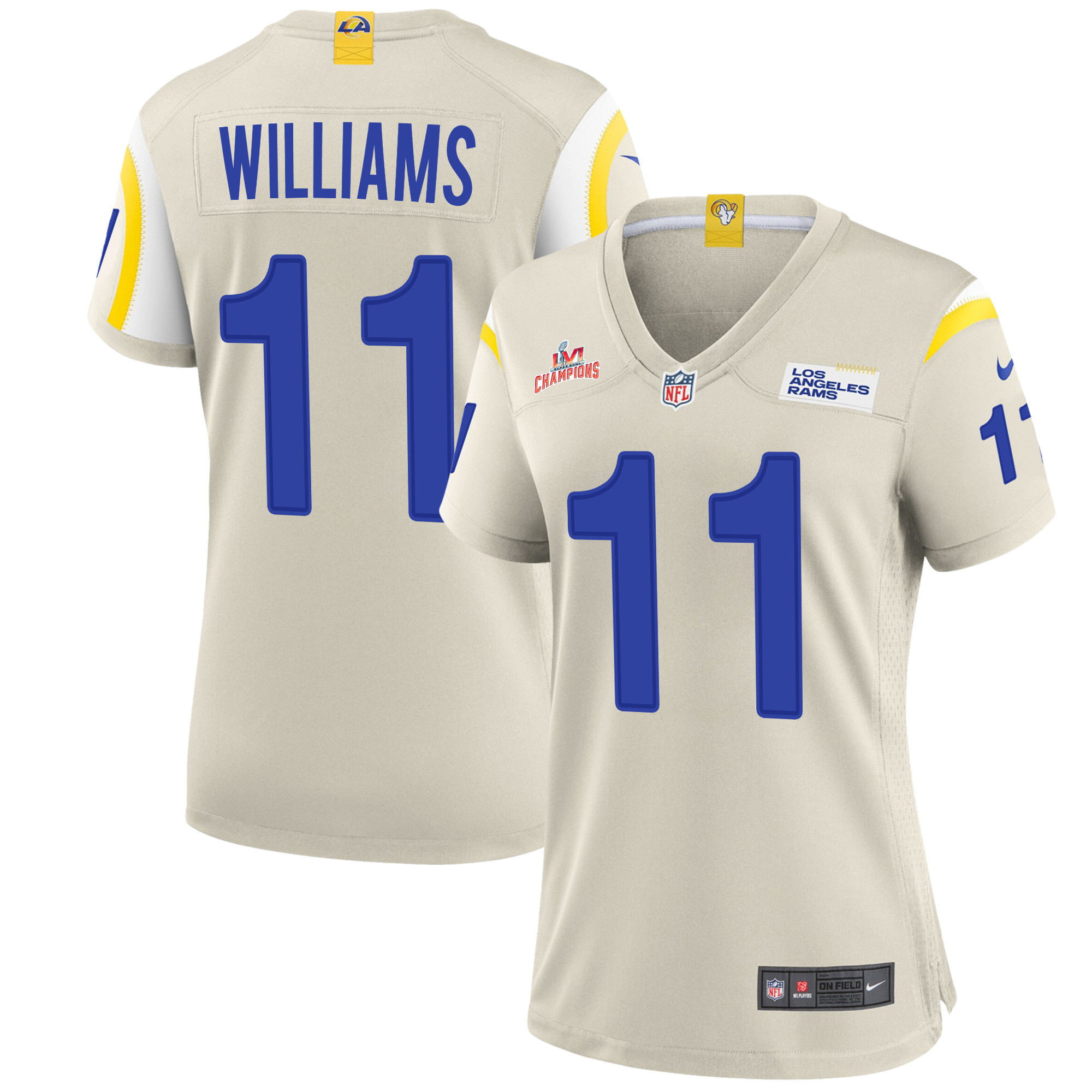 Super Bowl LVI Champions Los Angeles Rams Darious Williams 11 Bone Women's Jersey Jersey