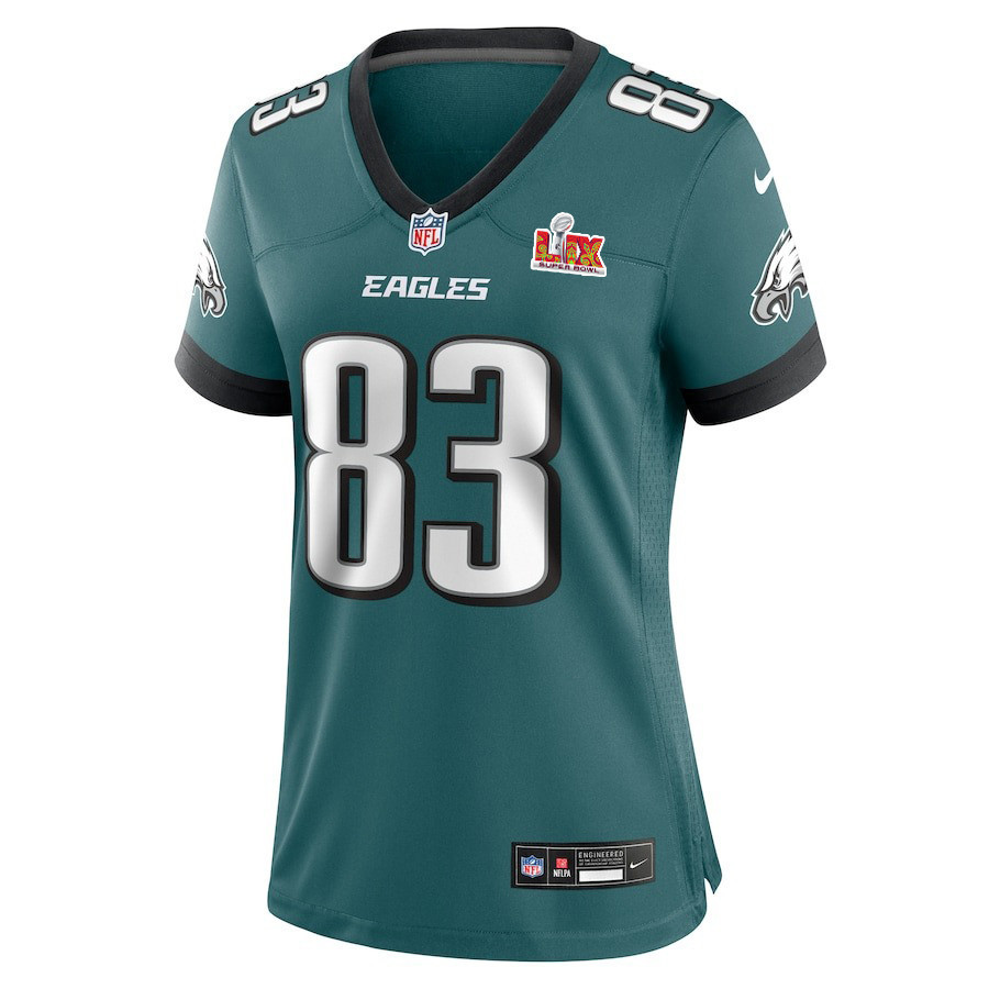 Jahan Dotson #83 Philadelphia Eagles Super Bowl LIX Women's Jersey - Midnight Green