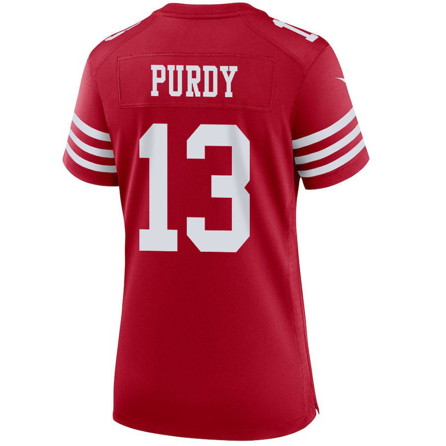 Brock Purdy 13 San Francisco 49ers Super Bowl LVIII Patch Game Women Jersey - Scarlet