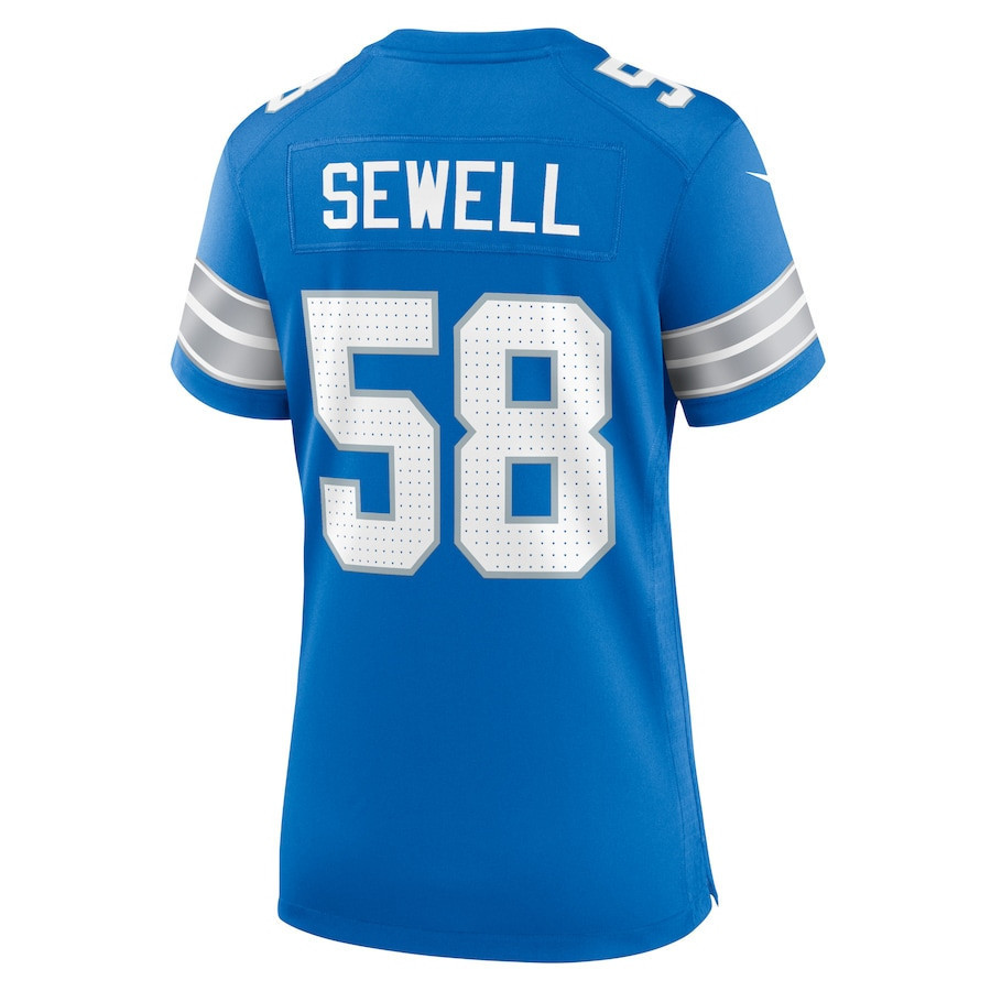 Penei Sewell #58 Detroit Lions Super Bowl LIX Women's Jersey - Blue