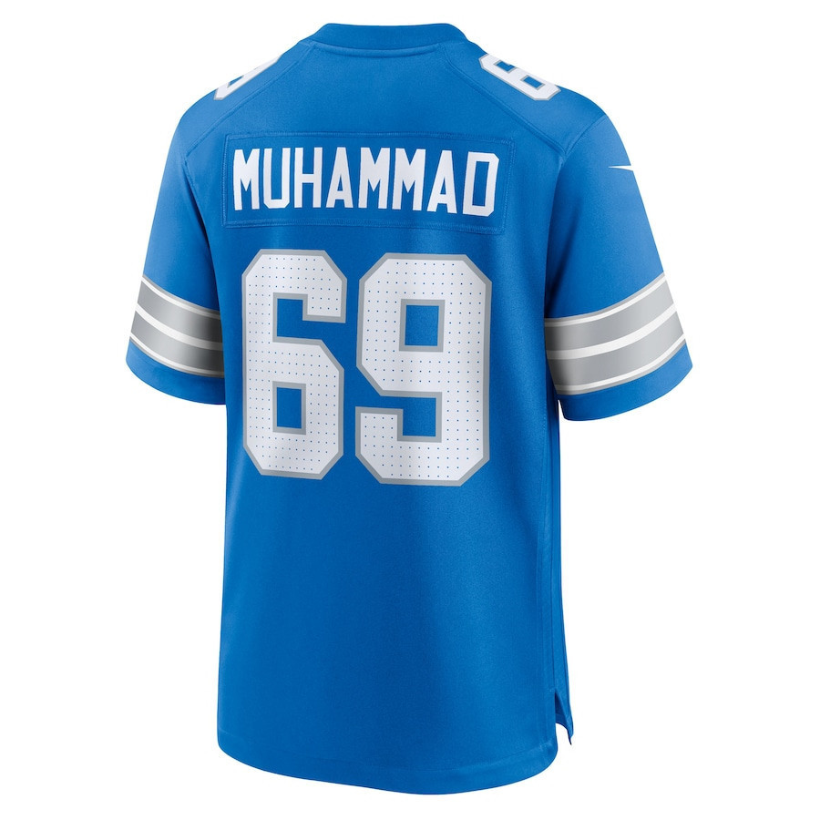 Al-Quadin Muhammad #69 Detroit Lions Super Bowl LIX YOUTH Jersey - Blue
