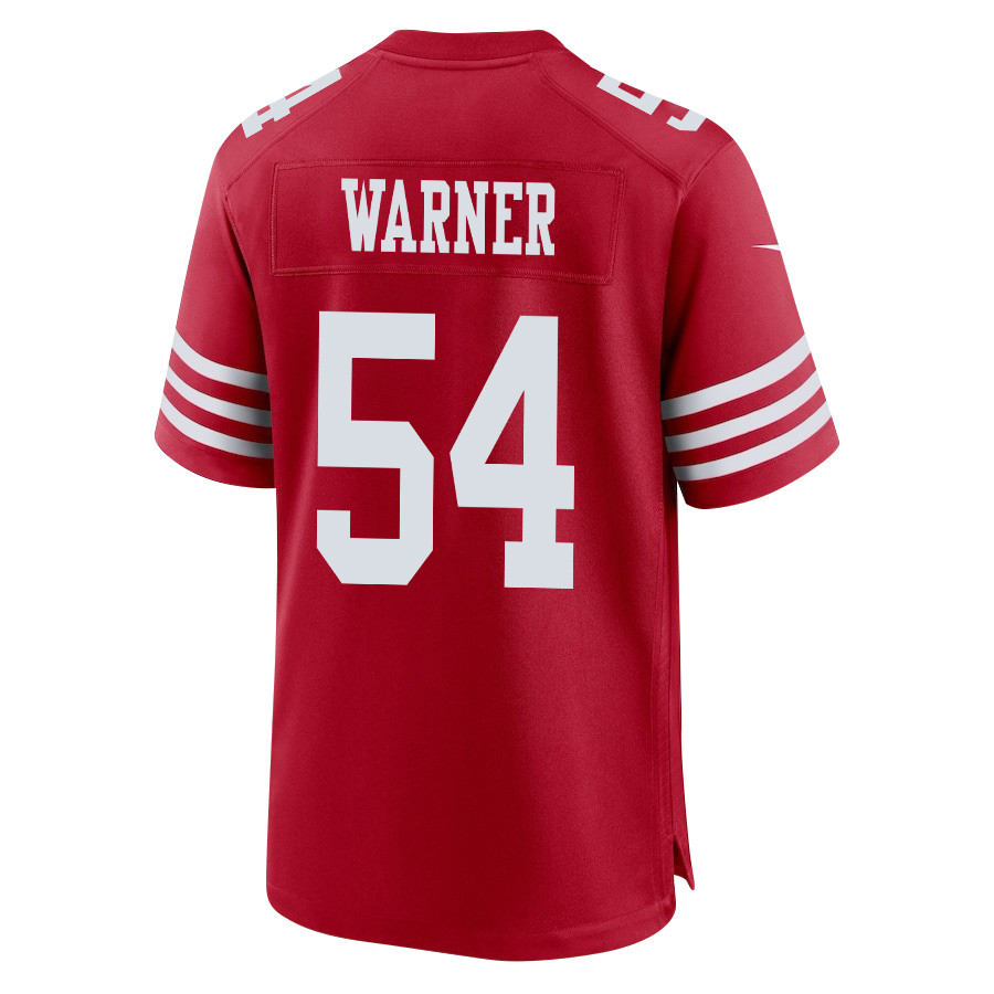 Fred Warner 54 San Francisco 49ers Super Bowl LVIII Patch Game Men Jersey - Scarlet
