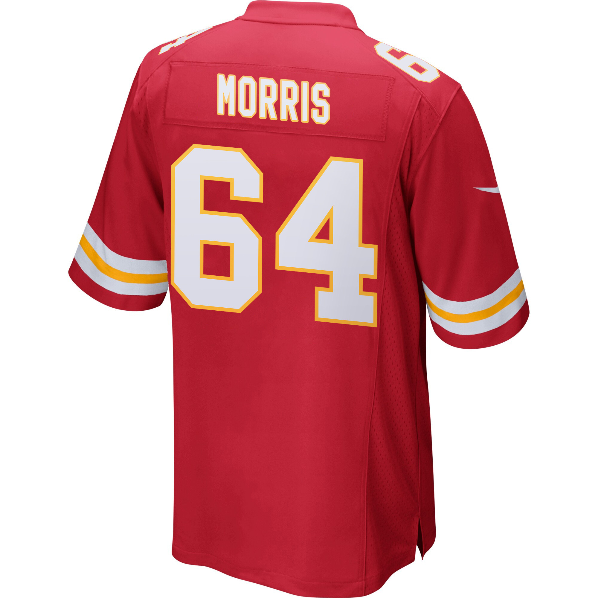 Wanya Morris 64 Kansas City Chiefs Super Bowl LIX New Orleans Patch Game Men Jersey - Red