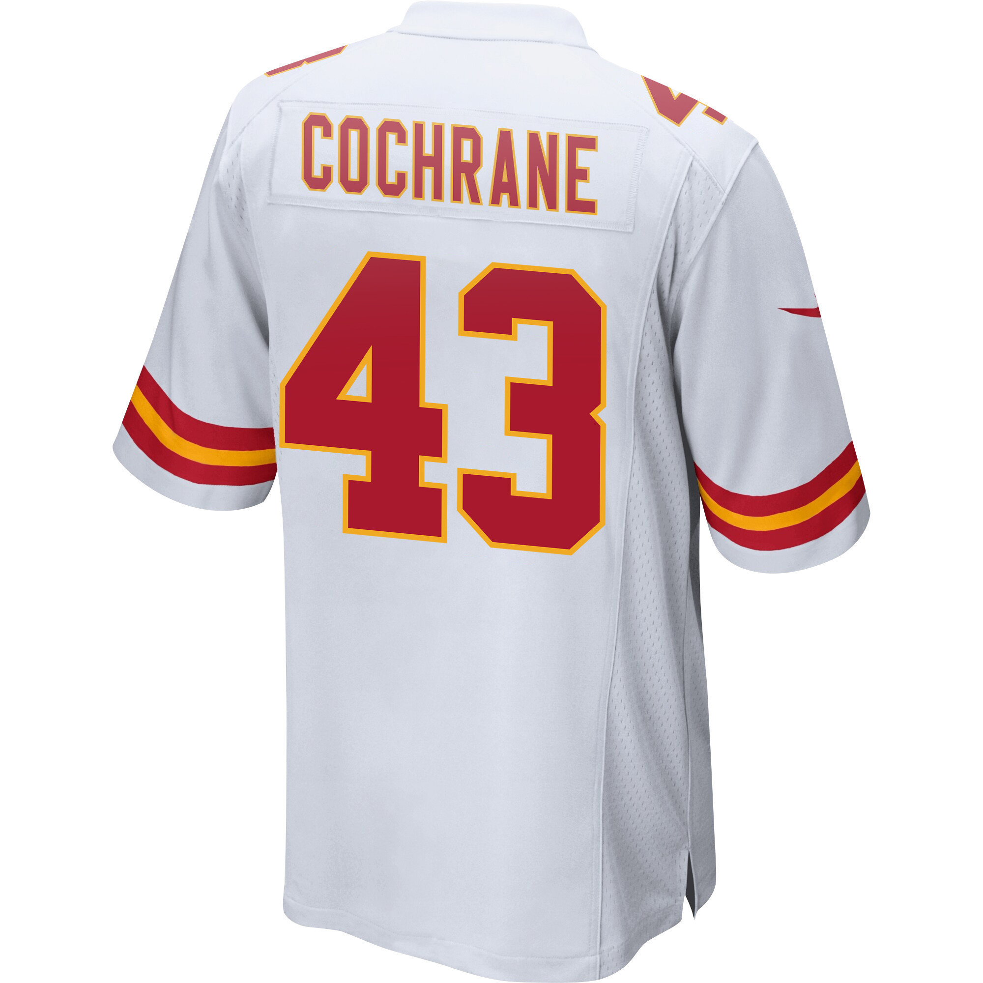 Jack Cochrane 43 Kansas City Chiefs Super Bowl LVII Champions Men Game Jersey - White