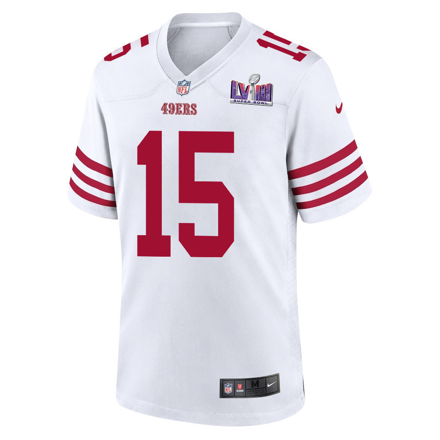 Jauan Jennings 15 San Francisco 49ers Super Bowl LVIII Patch Game Men Jersey - White