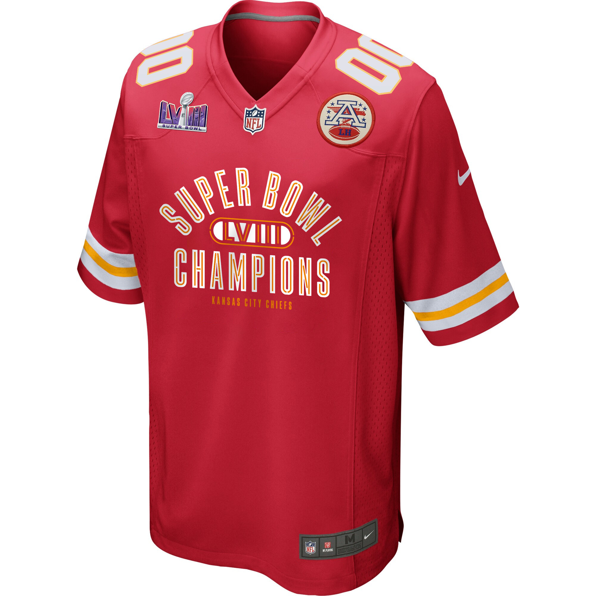 Kansas City Chiefs Super Bowl LVIII Champions Under The Lights Game Custom Men Jersey - Scarlet