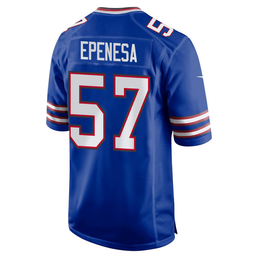 A.J. Epenesa 57 Buffalo Bills Super Bowl LIX New Orleans Patch Game Men Jersey - Royal