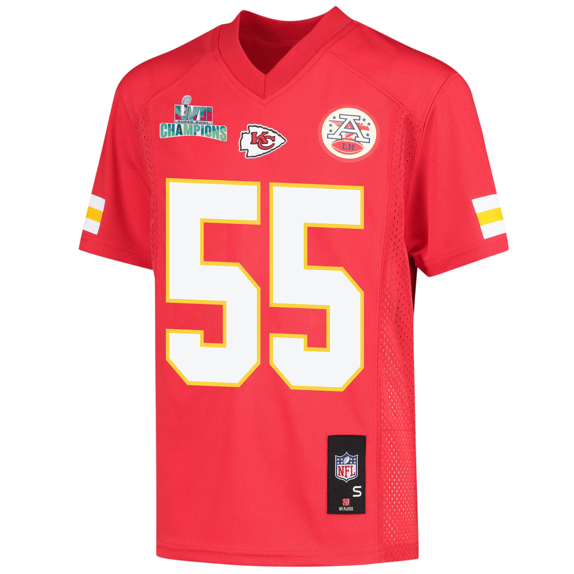 Frank Clark 55 Kansas City Chiefs Super Bowl LVII Champions Youth Game Jersey - Red