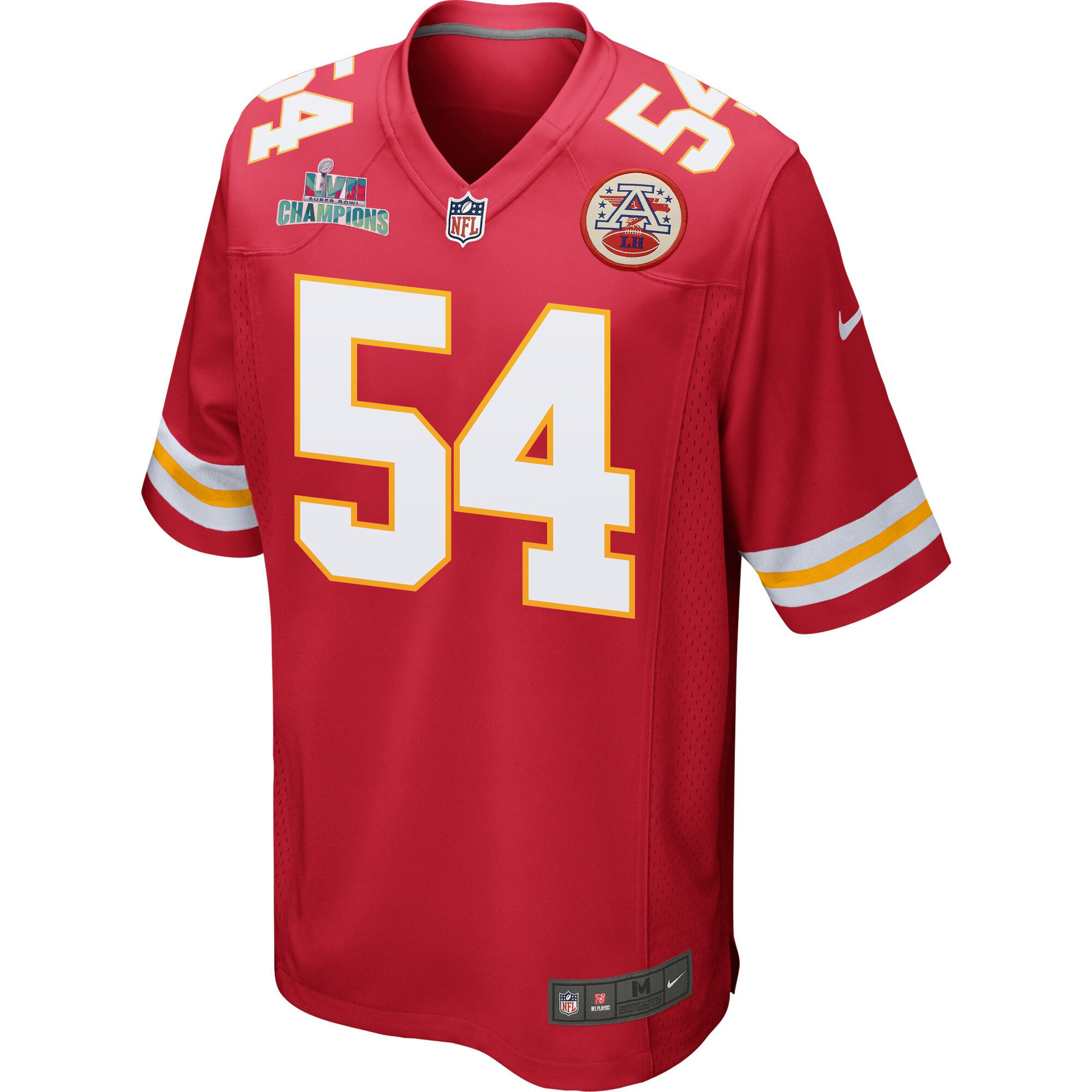 Leo Chenal 54 Kansas City Chiefs Super Bowl LVII Champions Men Game Jersey - Red