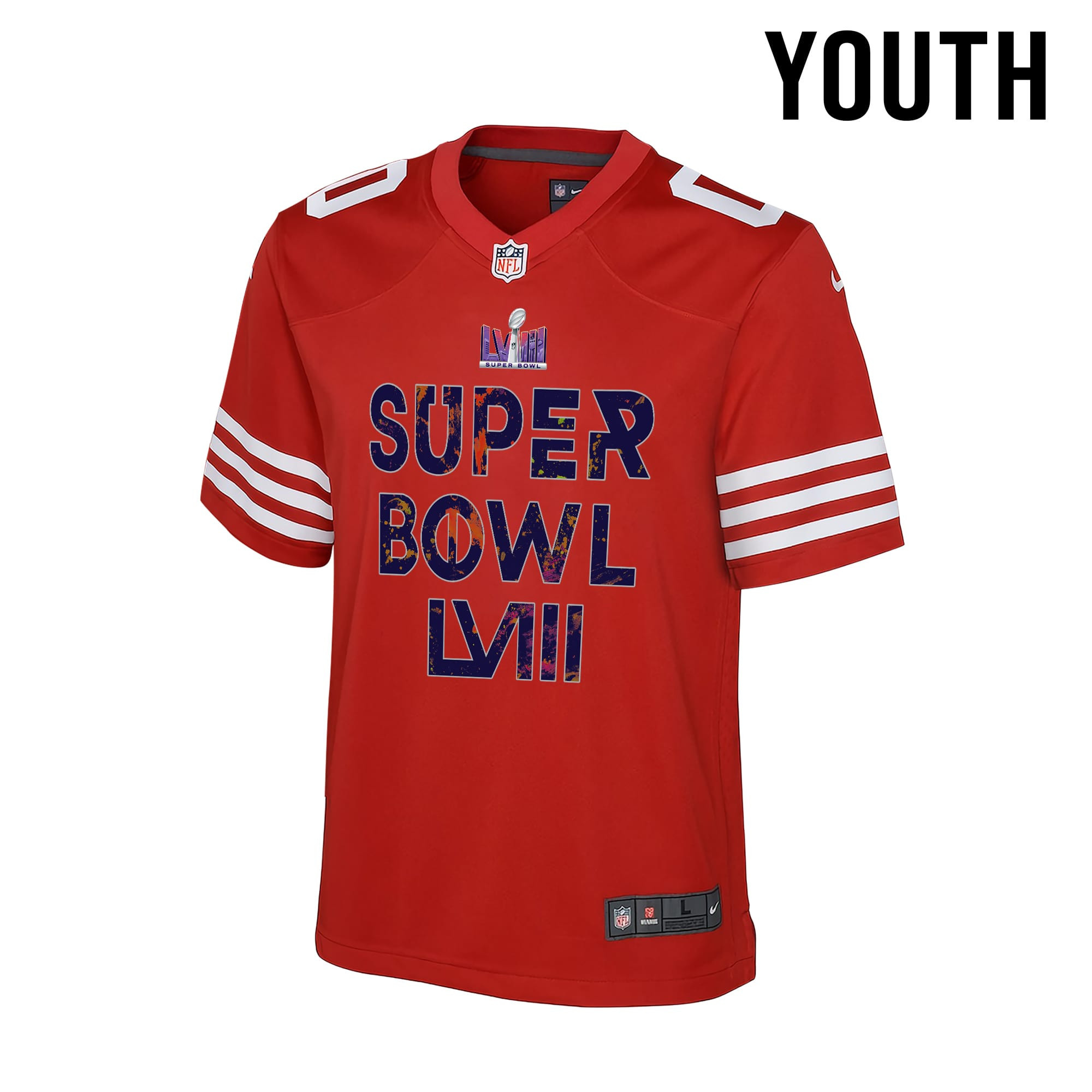 San Francisco 49ers Super Bowl LVIII Vintage Game YOUTH Jersey - Red V42