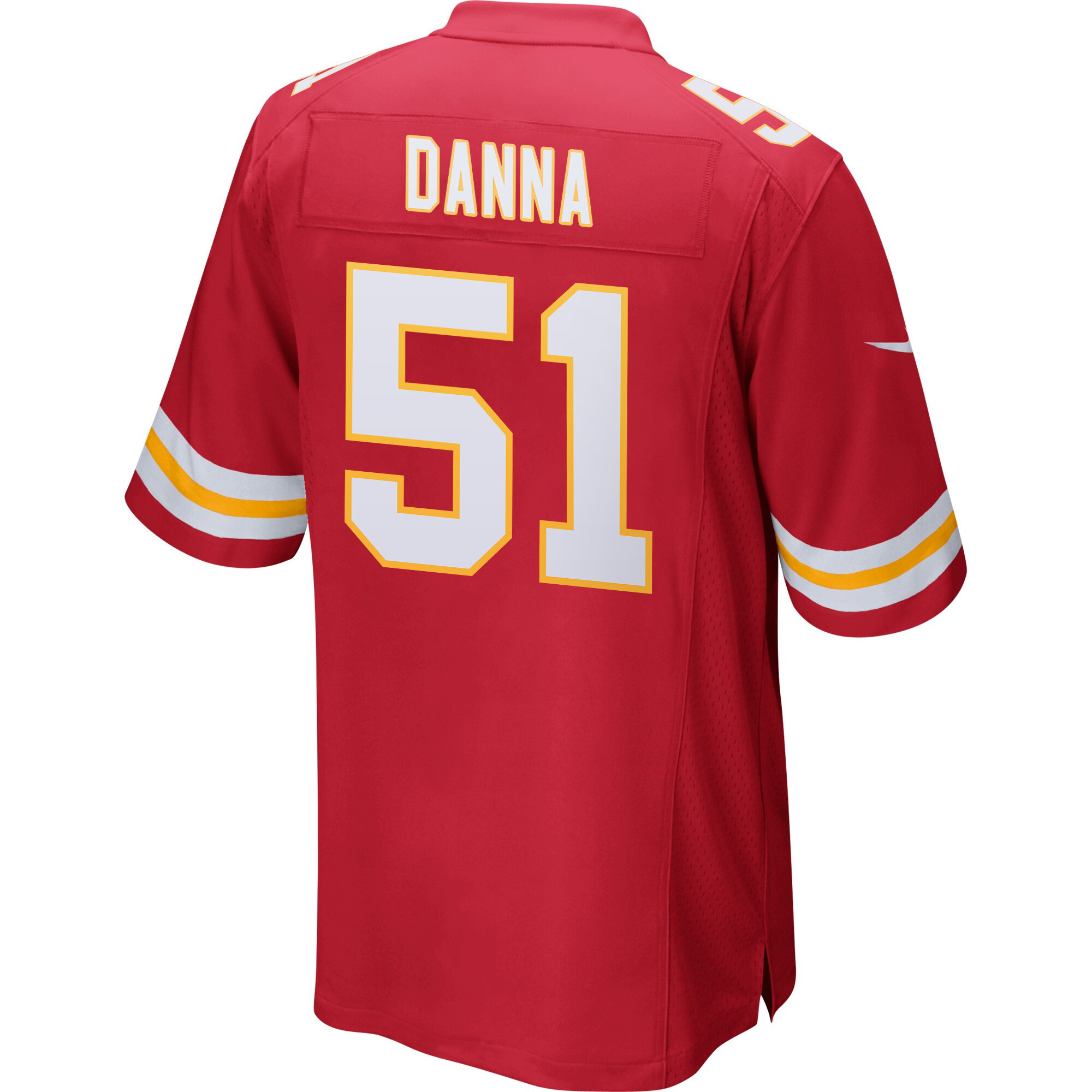 Mike Danna 51 Kansas City Chiefs Super Bowl LIX New Orleans Patch Game Men Jersey - Red