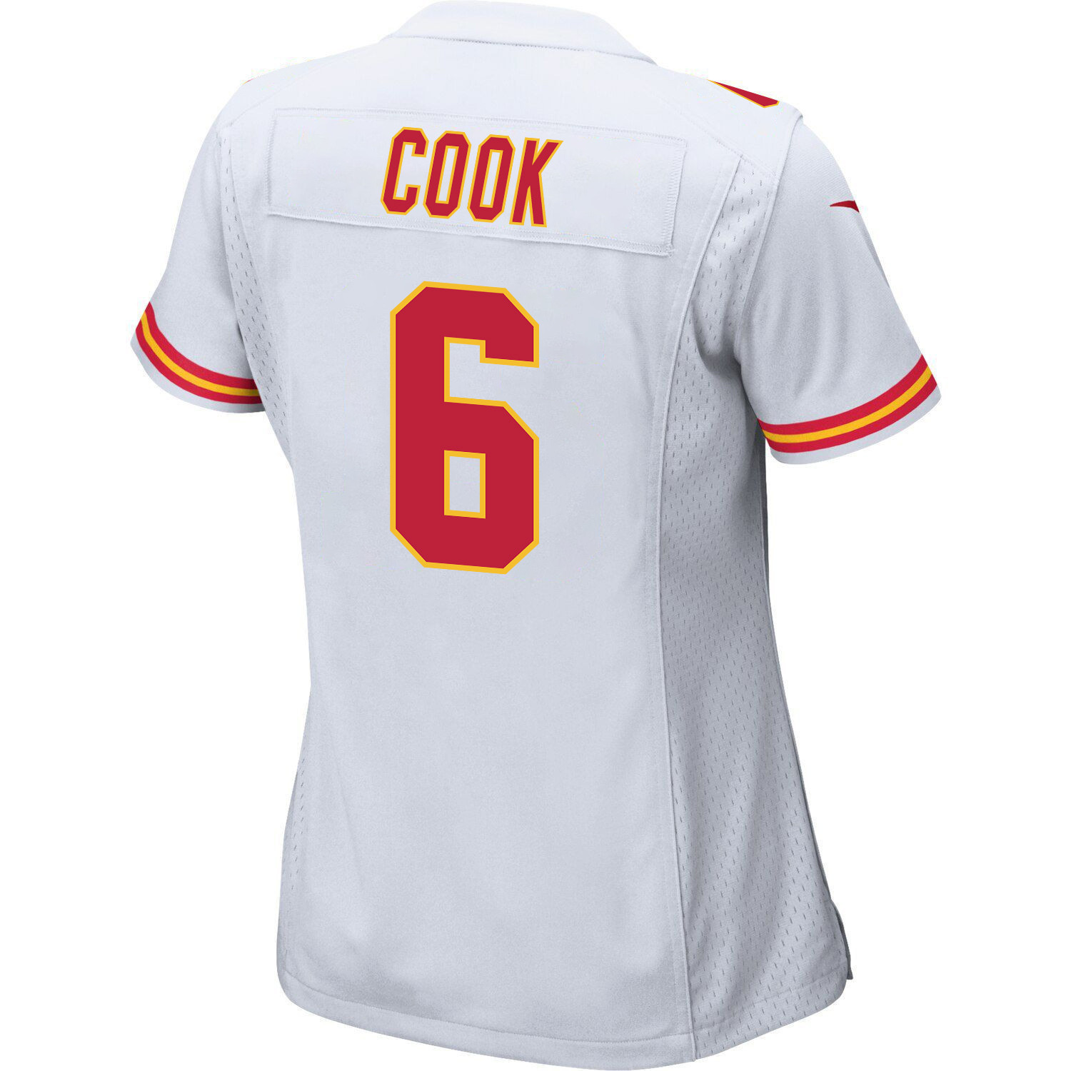 Bryan Cook 6 Kansas City Chiefs Super Bowl LVII Champions 3 Stars Women Game Jersey - White